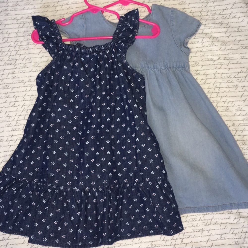 🎈SOLD 🎈Toddler girl 2 jean dresses 👗